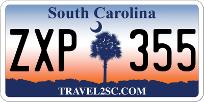 SC license plate ZXP355