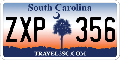 SC license plate ZXP356