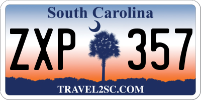 SC license plate ZXP357