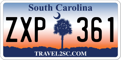 SC license plate ZXP361