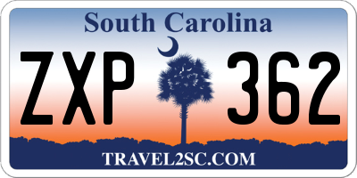SC license plate ZXP362