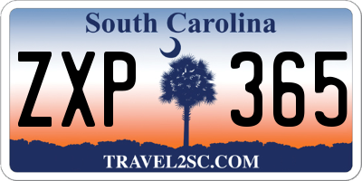 SC license plate ZXP365