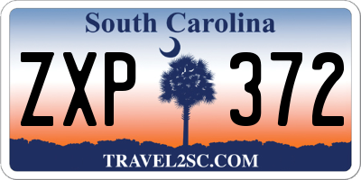 SC license plate ZXP372