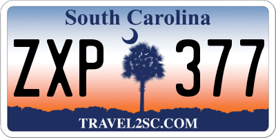 SC license plate ZXP377
