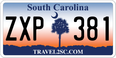 SC license plate ZXP381