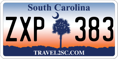 SC license plate ZXP383