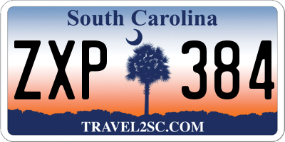 SC license plate ZXP384