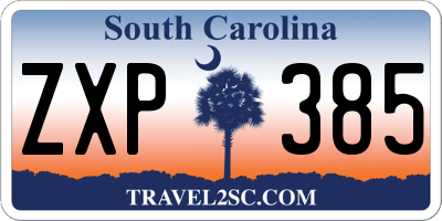 SC license plate ZXP385