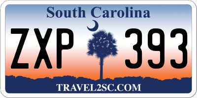 SC license plate ZXP393