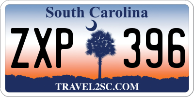 SC license plate ZXP396