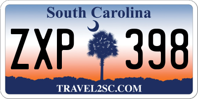 SC license plate ZXP398