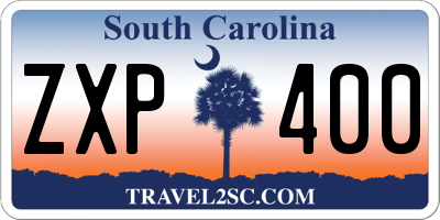 SC license plate ZXP400