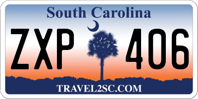 SC license plate ZXP406