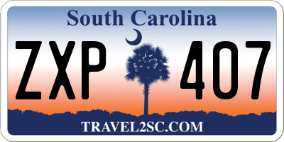 SC license plate ZXP407