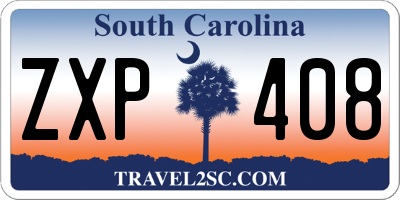 SC license plate ZXP408