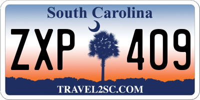 SC license plate ZXP409