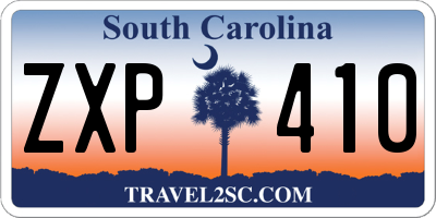 SC license plate ZXP410