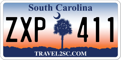 SC license plate ZXP411