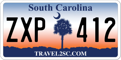 SC license plate ZXP412
