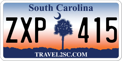 SC license plate ZXP415