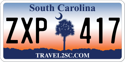 SC license plate ZXP417