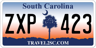 SC license plate ZXP423
