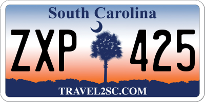 SC license plate ZXP425