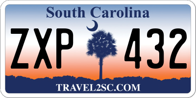 SC license plate ZXP432
