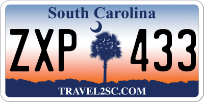 SC license plate ZXP433