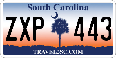SC license plate ZXP443