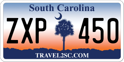SC license plate ZXP450