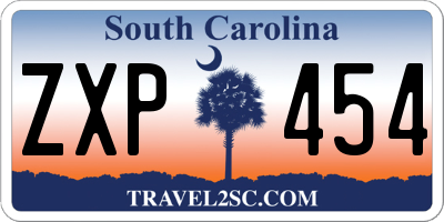 SC license plate ZXP454