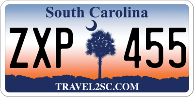 SC license plate ZXP455