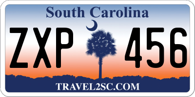 SC license plate ZXP456
