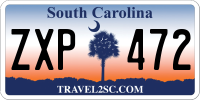 SC license plate ZXP472