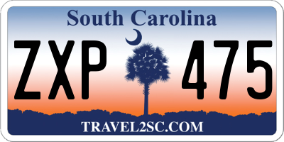 SC license plate ZXP475