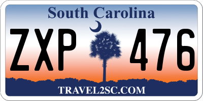 SC license plate ZXP476