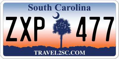 SC license plate ZXP477