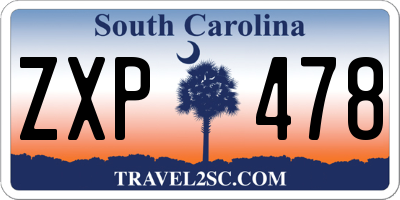SC license plate ZXP478