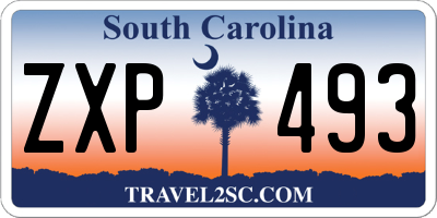 SC license plate ZXP493