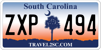 SC license plate ZXP494