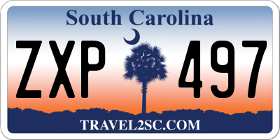 SC license plate ZXP497