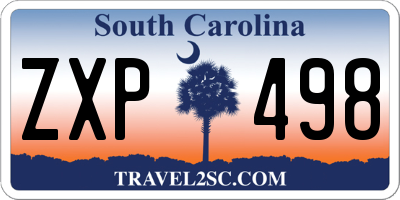 SC license plate ZXP498