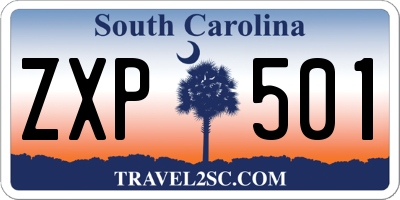SC license plate ZXP501