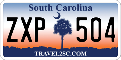 SC license plate ZXP504