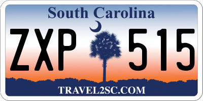 SC license plate ZXP515