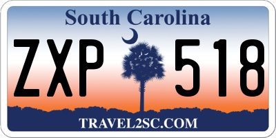 SC license plate ZXP518