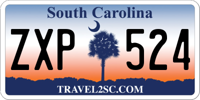 SC license plate ZXP524