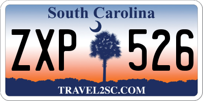 SC license plate ZXP526