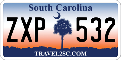 SC license plate ZXP532